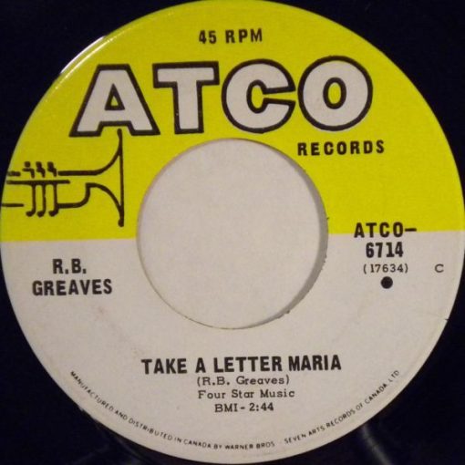 R.B. Greaves - Take A Letter Maria  (7", Single) (Very Good (VG))