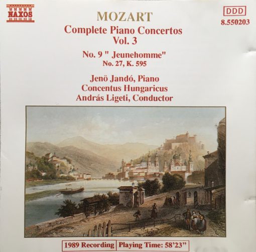 Wolfgang Amadeus Mozart, Jenö Jandó, Concentus Hungaricus, András Ligeti - Complete Piano Concertos Vol. 3 - No. 9 "Jeunehomme", No. 27, K. 595 (CD) (Near Mint (NM or M-))