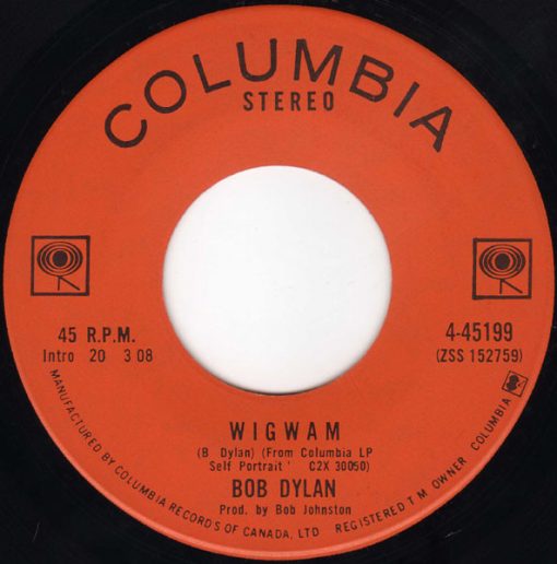 Bob Dylan - Wigwam / Copper Kettle (7", M/Print) (Very Good Plus (VG+))