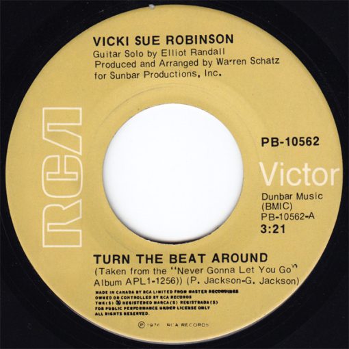 Vicki Sue Robinson - Turn The Beat Around (7") (Near Mint (NM or M-))