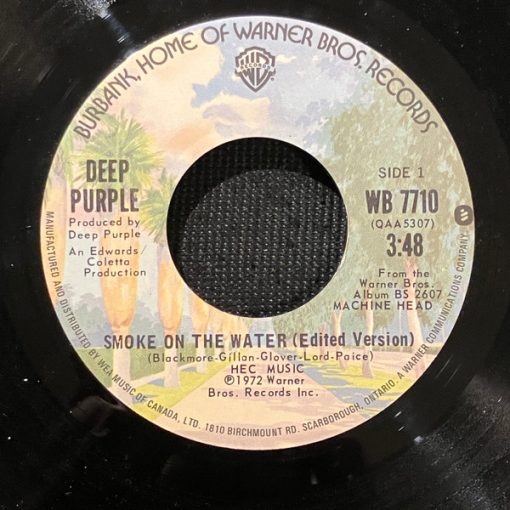 Deep Purple - Smoke On The Water (Edited Version) (7", Single) (Near Mint (NM or M-))