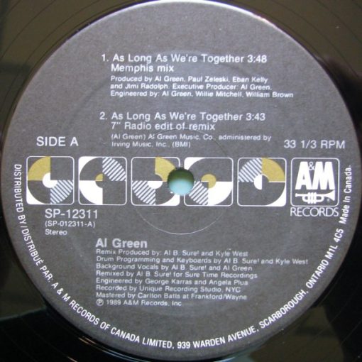 Al Green - As Long As We're Together (12", Single) (Mint (M))