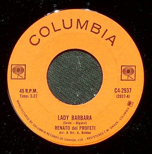 Renato Dei Profeti - Lady Barbara (7") (Near Mint (NM or M-))