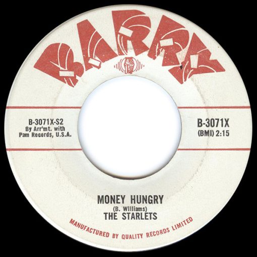 The Starlets (2) - My Last Cry / Money Hungry (7") (Very Good Plus (VG+))