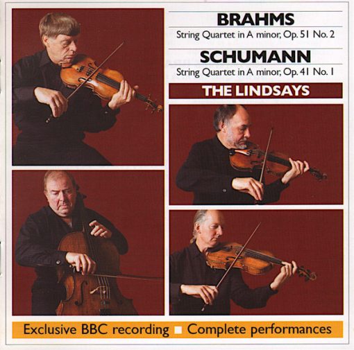 Johannes Brahms, Robert Schumann, The Lindsays - String Quartet In A Minor, Op. 51 No. 2 / String Quartet In A Minor, Op. 41 No. 1 (CD, Album) (Near Mint (NM or M-))