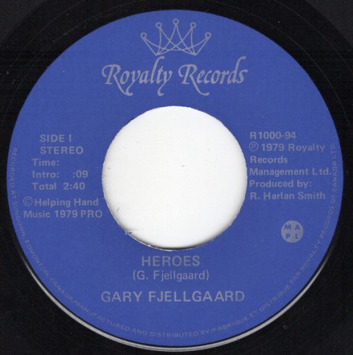 Gary Fjellgaard - Heroes (7", Single, Mono) (Near Mint (NM or M-))