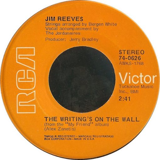 Jim Reeves - The Writing's On The Wall (7") (Near Mint (NM or M-))