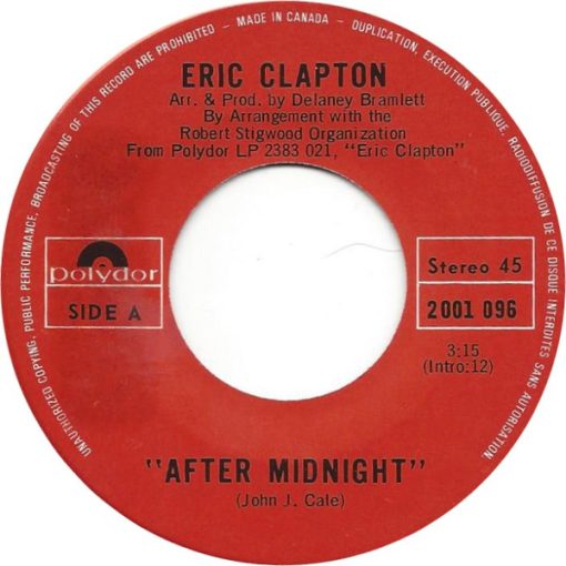 Eric Clapton - After Midnight (7") (Near Mint (NM or M-))