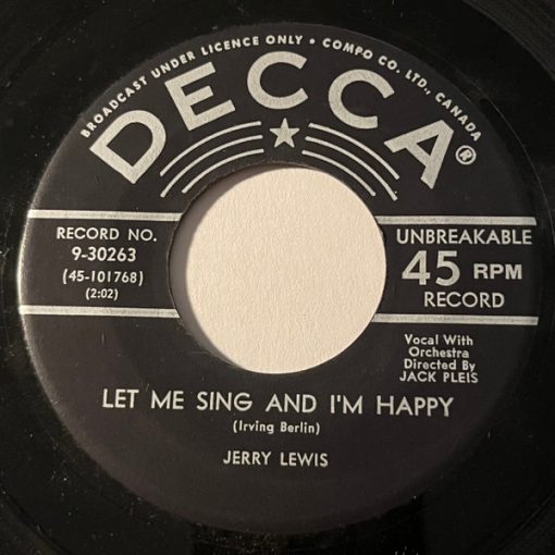 Jerry Lewis (3) - Let Me Sing And I'm Happy / It All Depends On You (7", Single) (Near Mint (NM or M-))