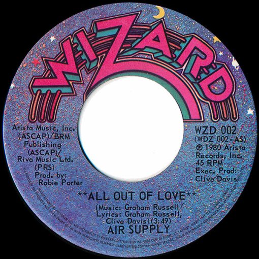 Air Supply - All Out Of Love (7", Single) (Near Mint (NM or M-))