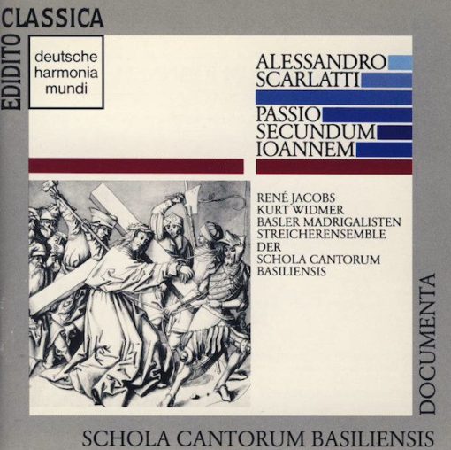 Alessandro Scarlatti, René Jacobs, Kurt Widmer, Basler Madrigalisten, Schola Cantorum Basiliensis - Passio Secundum Ioannem (CD, Album) (Near Mint (NM or M-))