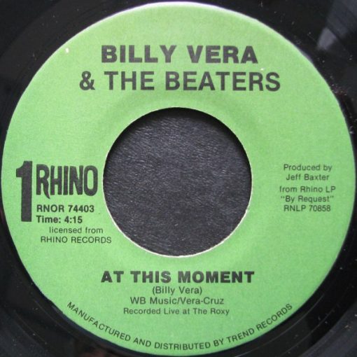 Billy Vera & The Beaters - At This Moment (7", Single) (Near Mint (NM or M-))