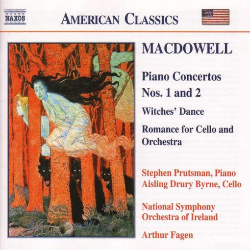 Edward MacDowell, Stephen Prutsman, Aisling Drury-Byrne, National Symphony Orchestra Of Ireland, Arthur Fagen - Piano Concertos Nos. 1 And 2 / Witches' Dance / Romance For Cello And Orchestra (CD, Album) (Near Mint (NM or M-))