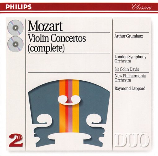 Wolfgang Amadeus Mozart, Arthur Grumiaux, London Symphony Orchestra, Sir Colin Davis, New Philharmonia Orchestra, Raymond Leppard - Violin Concertos (Complete) (2xCD, Comp, RM) (Near Mint (NM or M-))