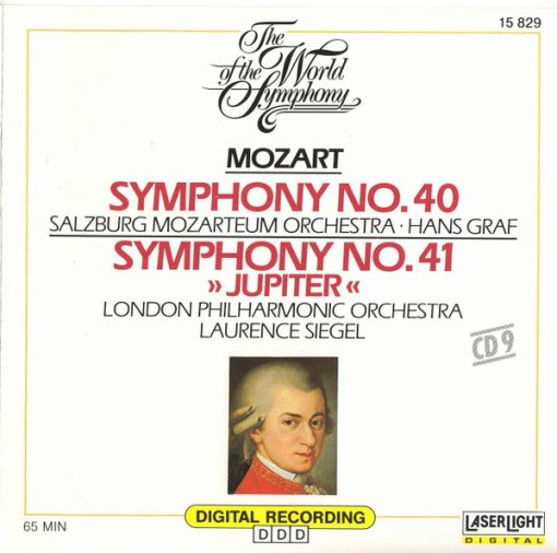 Wolfgang Amadeus Mozart - Hans Graf, Das Mozarteum Orchester Salzburg / Laurence Siegel, London Philharmonic Orchestra (2) - The World Of The Symphony Vol. 9: Symphonies 40 & 41 (CD, Comp) (Near Mint (NM or M-))