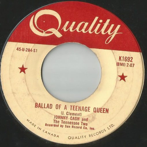 Johnny Cash & The Tennessee Two - Ballad Of A Teenage Queen / Big River (7") (Near Mint (NM or M-))