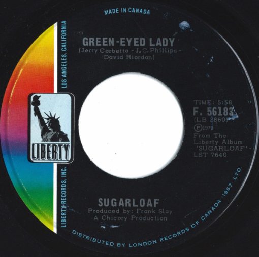 Sugarloaf - Green-Eyed Lady / West Of Tomorrow (7", Single) (Near Mint (NM or M-))