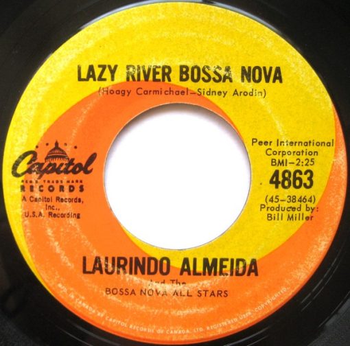 Laurindo Almeida & The Bossa Nova Allstars - Lazy River Bossa Nova (7", Single) (Very Good Plus (VG+))