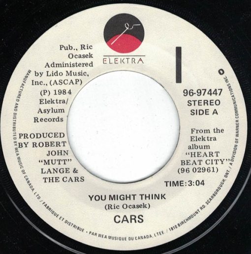 The Cars - You Might Think (7", Single) (Near Mint (NM or M-))