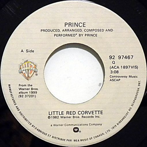 Prince - Little Red Corvette (7", Single) (Near Mint (NM or M-))