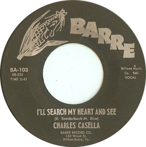 Charles Casella / Joe Gurka Orchestra - I'll Search My Heart And See / Sunshine Valley (7") (Very Good Plus (VG+))