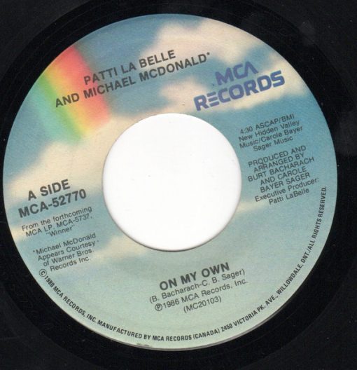 Patti LaBelle & Michael McDonald - On My Own (7") (Near Mint (NM or M-))