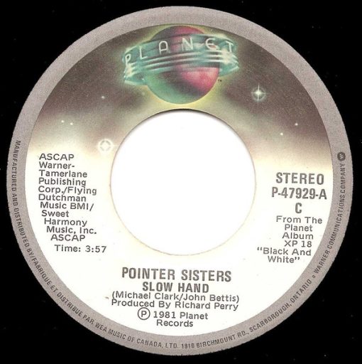 Pointer Sisters - Slow Hand (7", C) (Near Mint (NM or M-))