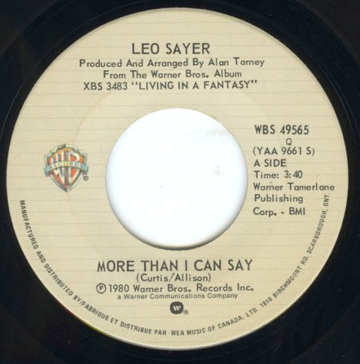 Leo Sayer - More Than I Can Say / Millionaire (7", Single) (Near Mint (NM or M-))