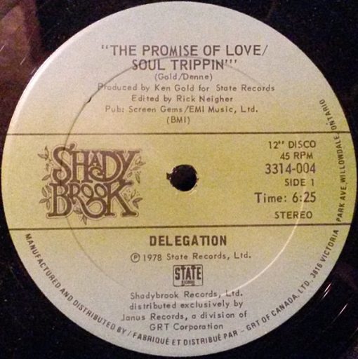 Delegation - The Promise Of Love/Soul Trippin' (12") (Mint (M))