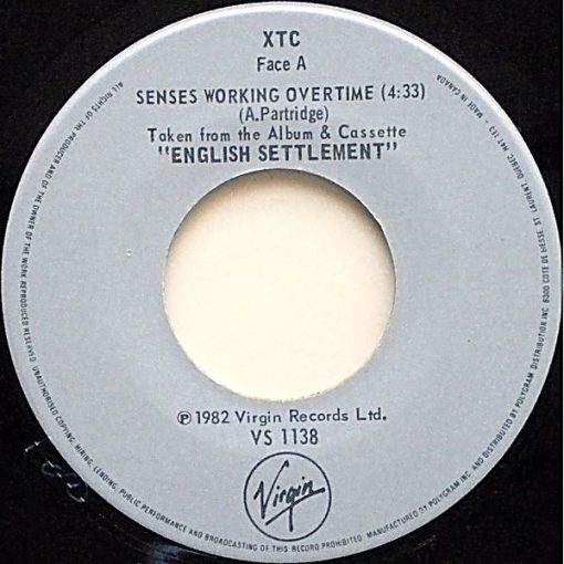 XTC - Senses Working Overtime (7", Single) (Near Mint (NM or M-))