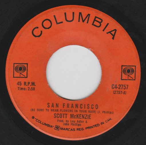 Scott McKenzie - San Francisco (Be Sure To Wear Flowers In Your Hair) (7", Single) (Very Good Plus (VG+))