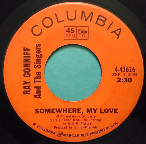 Ray Conniff And The Singers / Ray Conniff And His Orchestra & Chorus - Somewhere, My Love / Midsummer In Sweden (7", Single) (Near Mint (NM or M-))