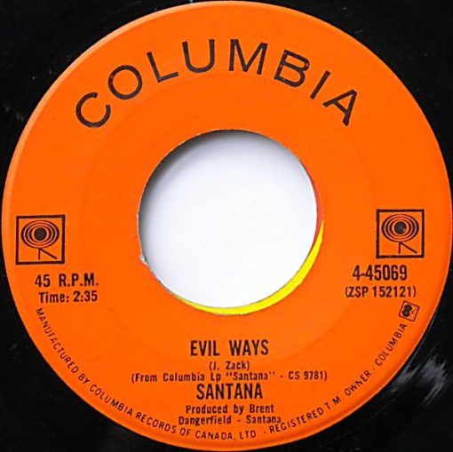 Santana - Evil Ways / Waiting (7", Single) (Near Mint (NM or M-))