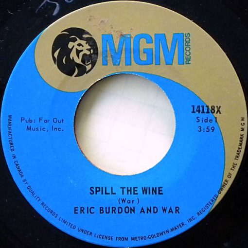 Eric Burdon & War - Spill The Wine (7", Single) (Near Mint (NM or M-))