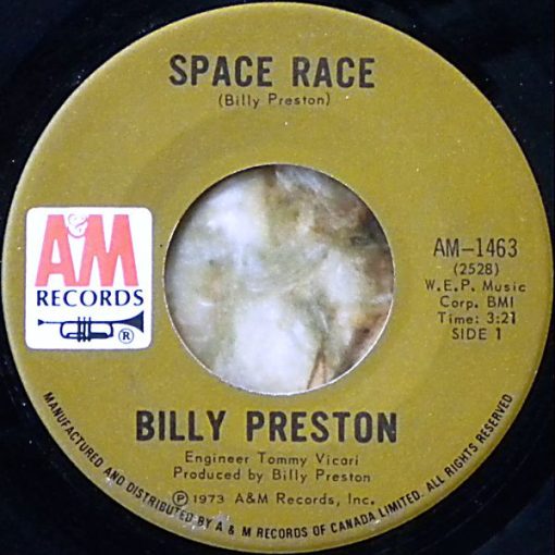 Billy Preston - Space Race  (7", Single) (Near Mint (NM or M-))