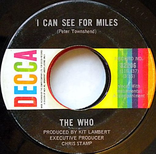 The Who - I Can See For Miles  (7", Single) (Very Good Plus (VG+))