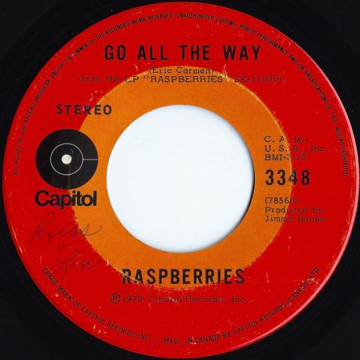 Raspberries - Go All The Way  (7", Single) (Very Good Plus (VG+))