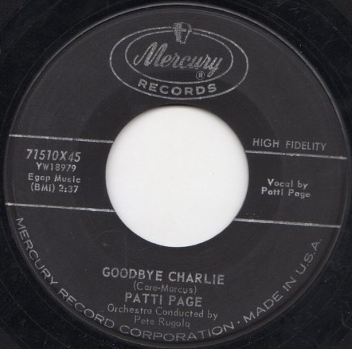 Patti Page - Goodbye Charlie (7", Single) (Near Mint (NM or M-))