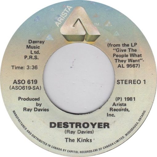 The Kinks - Destroyer (7", Single) (Near Mint (NM or M-))