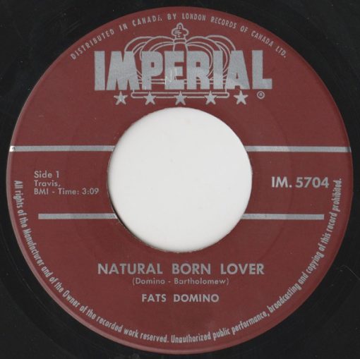 Fats Domino - Natural Born Lover (7", Single) (Near Mint (NM or M-))