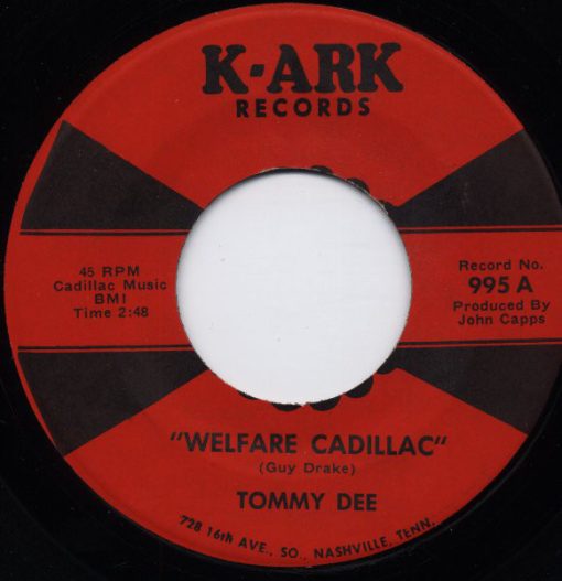 Tommy Dee - Welfare Cadillac (7") (Very Good Plus (VG+))