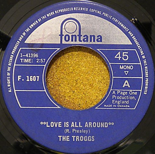 The Troggs - Love Is All Around  (7", Single, Mono) (Near Mint (NM or M-))