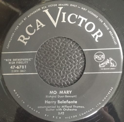 Harry Belafonte - Mo Mary / Lord Randall (7", Single) (Near Mint (NM or M-))