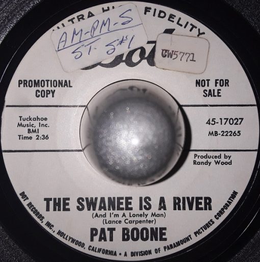 Pat Boone - The Swanee Is A River (7", Single, Promo) (Very Good Plus (VG+))