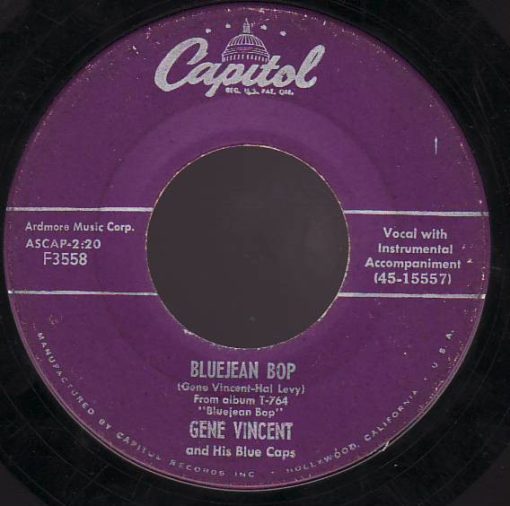 Gene Vincent & His Blue Caps - Bluejean Bop / Who Slapped John (7") (Near Mint (NM or M-))