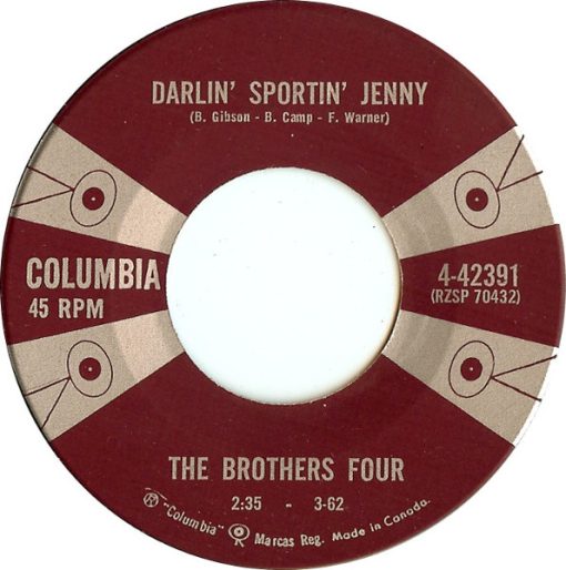 The Brothers Four - Darlin' Sportin' Jenny (7") (Very Good Plus (VG+))