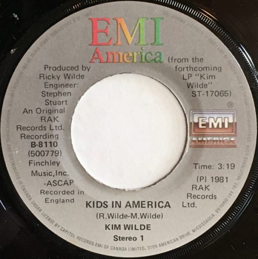 Kim Wilde - Kids In America / You'll Never Be So Wrong (7", Single) (Near Mint (NM or M-))