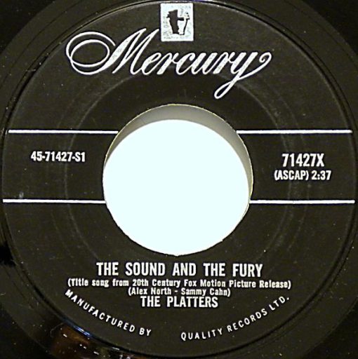 The Platters - The Sound And The Fury (7", Single) (Near Mint (NM or M-))