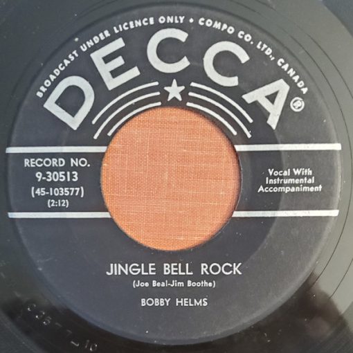 Bobby Helms - Jingle Bell Rock / Captain Santa Claus (And His Reindeer Space Patrol) (7", Single) (Very Good (VG))