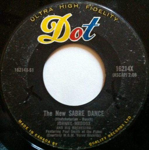 Johnny Maddox And His Orchestra - The New Sabre Dance (7") (Very Good Plus (VG+))